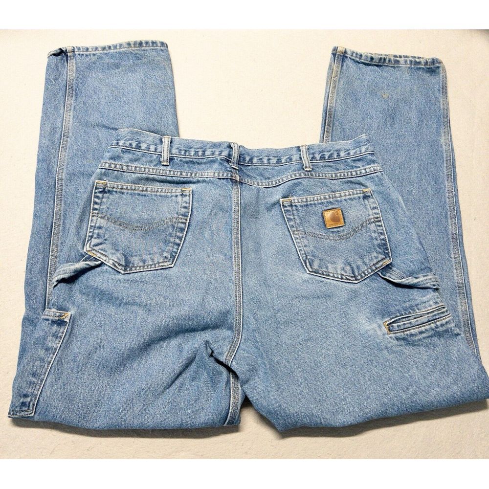 Carhartt Relaxed Fit‎ Jeans Leather Tag Mens 38x34